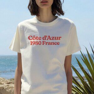 Cote d'Azur 1980 Graphic Tee | Vintage French Riviera Tshirt Retro